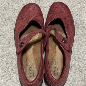 Rockport Women's Burgundy Mary Jane Flats